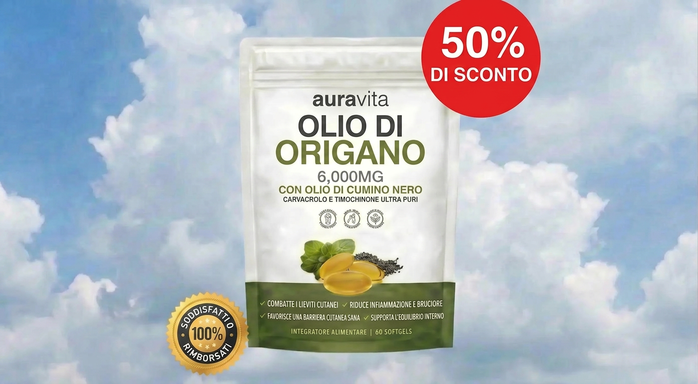Auravita softgel nella mano